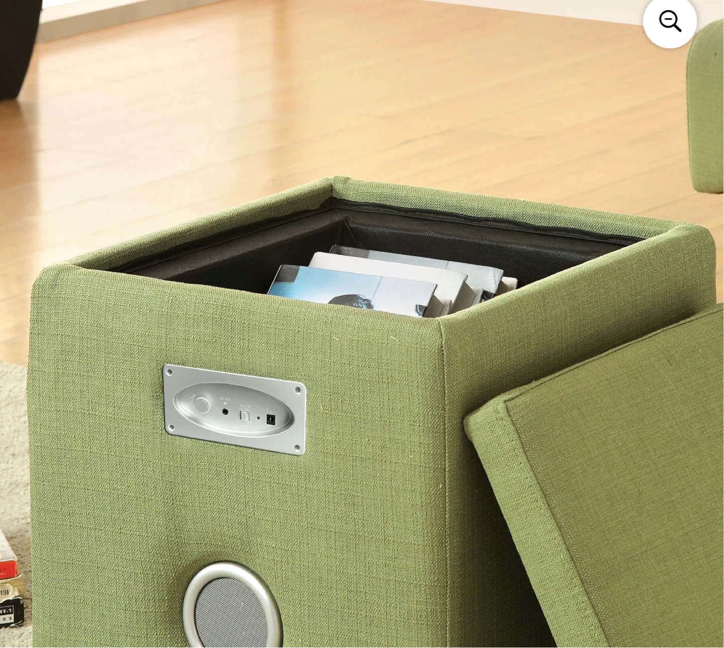 Green Storage Ottoman with Bluetooth Speaker - photo 5