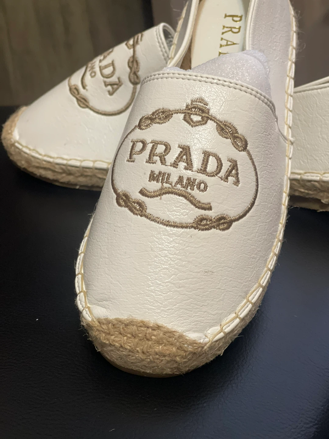 PRADA Espadrille Flats - White