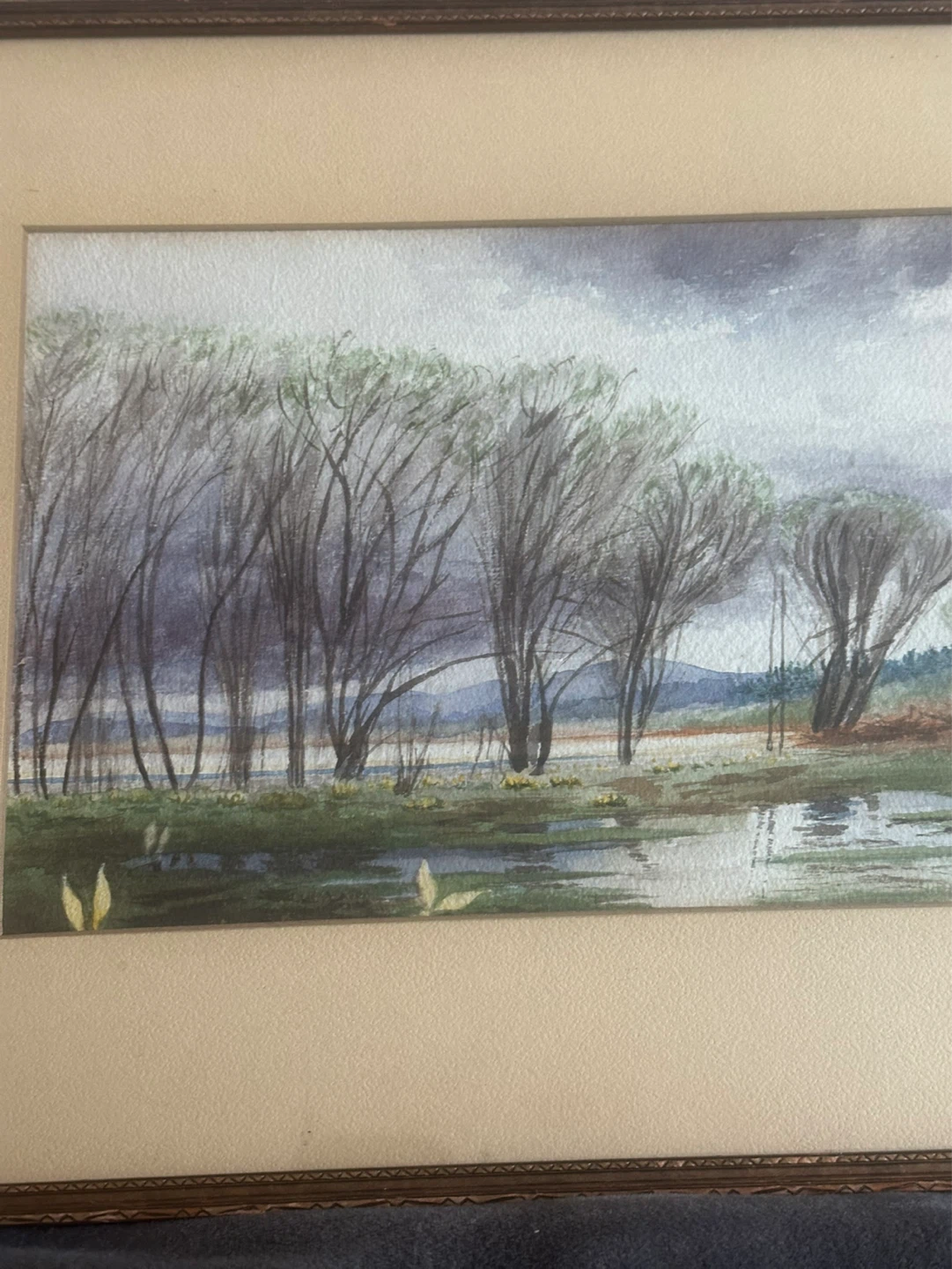 Antique signed B.Hadwen landscape watercolor painting 1927 - photo 3