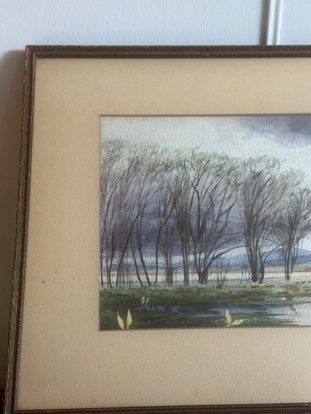Antique signed B.Hadwen landscape watercolor painting 1927 - photo 2