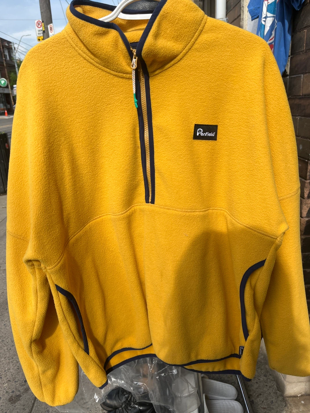 Penfield Yellow Fleece Pullover - Size L