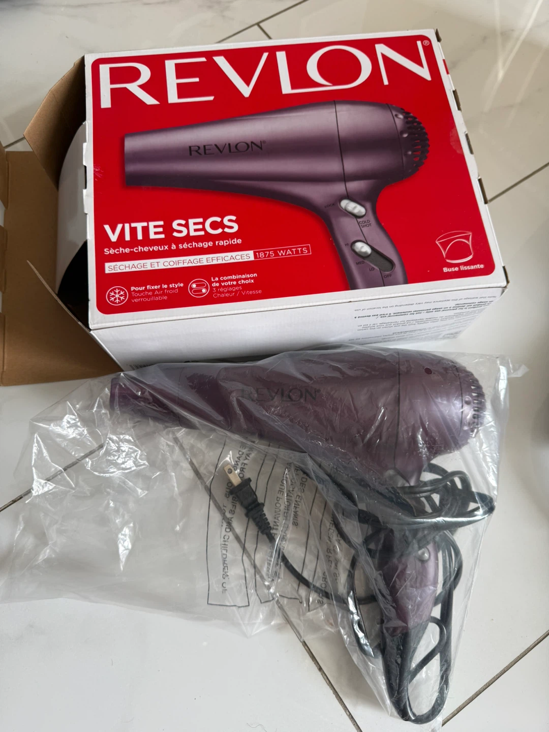 Revlon Vite Secs 1875 Watt Hair Dryer