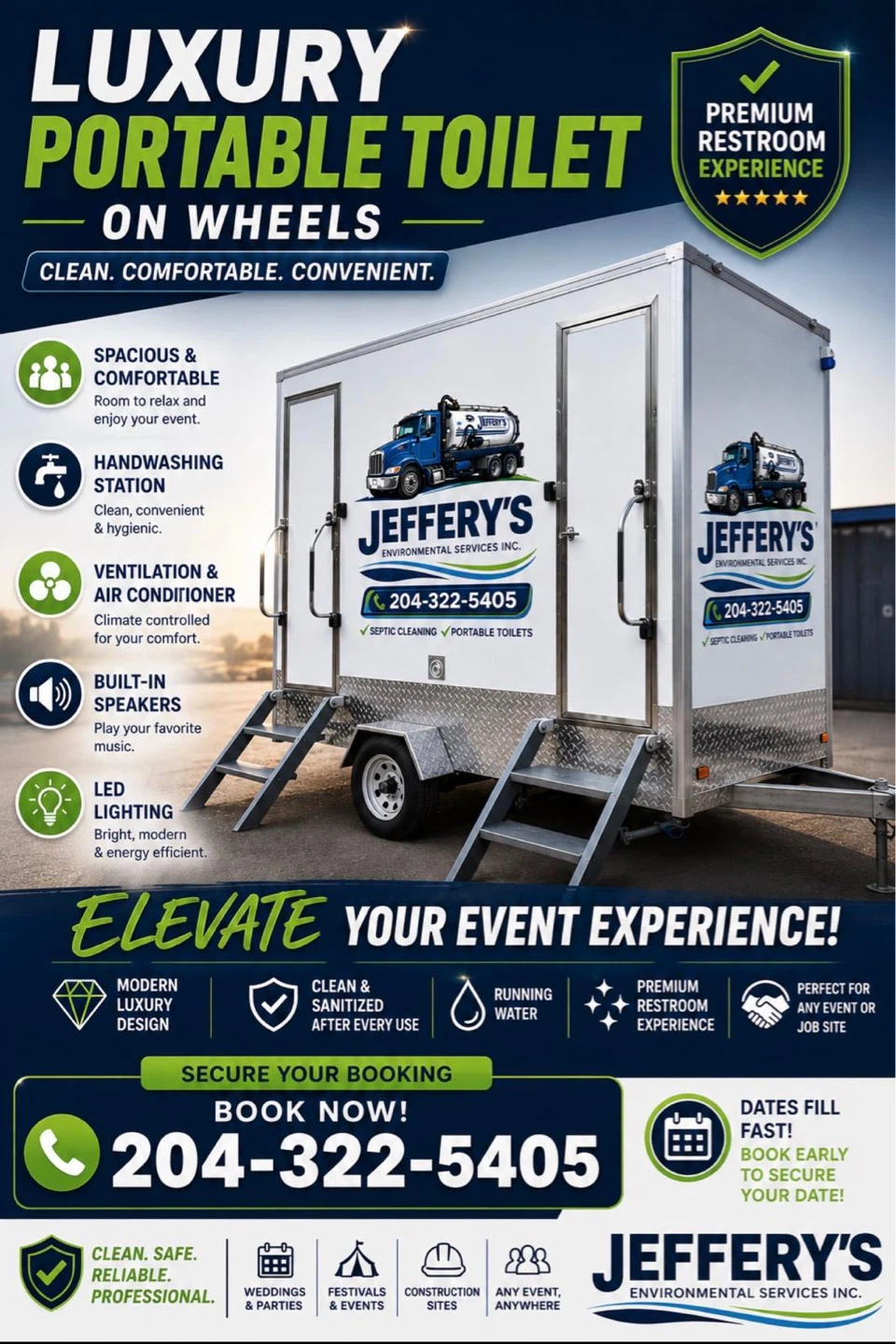 Luxury Portable Toilet for rent
