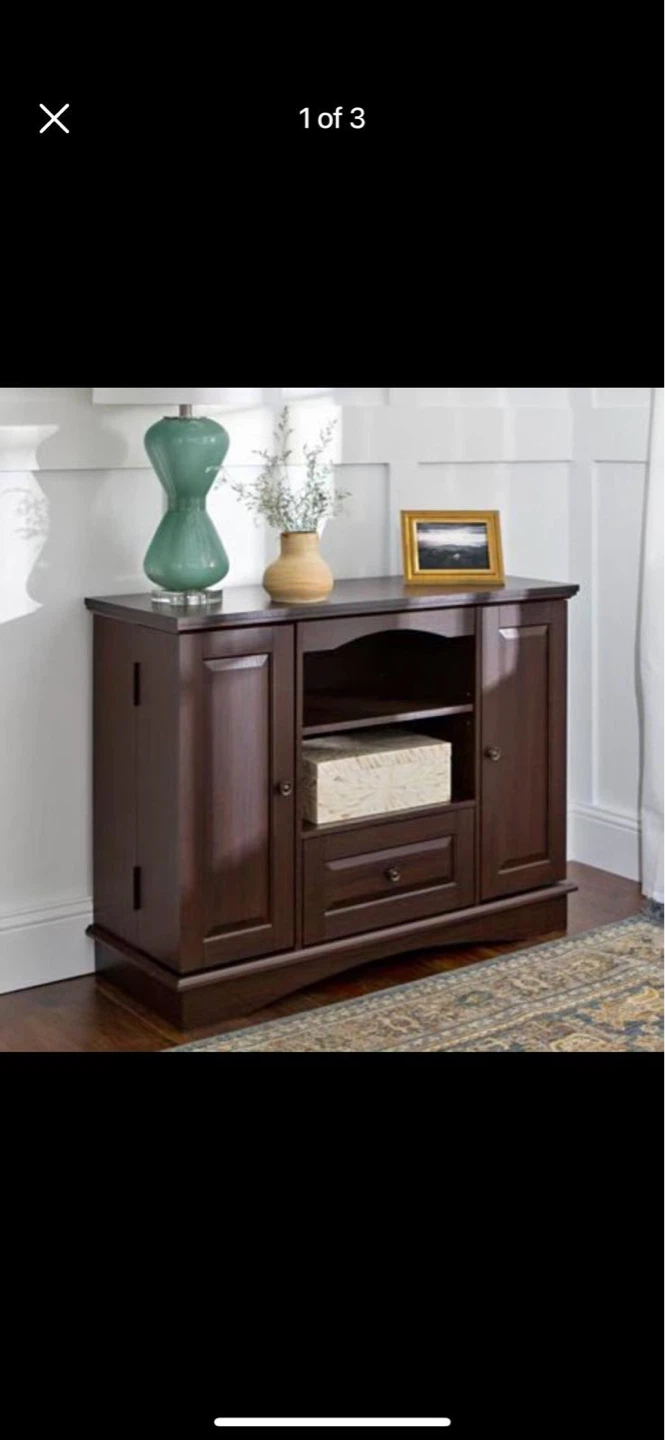Brand New Dark Brown TV Stand with Storage - photo 2