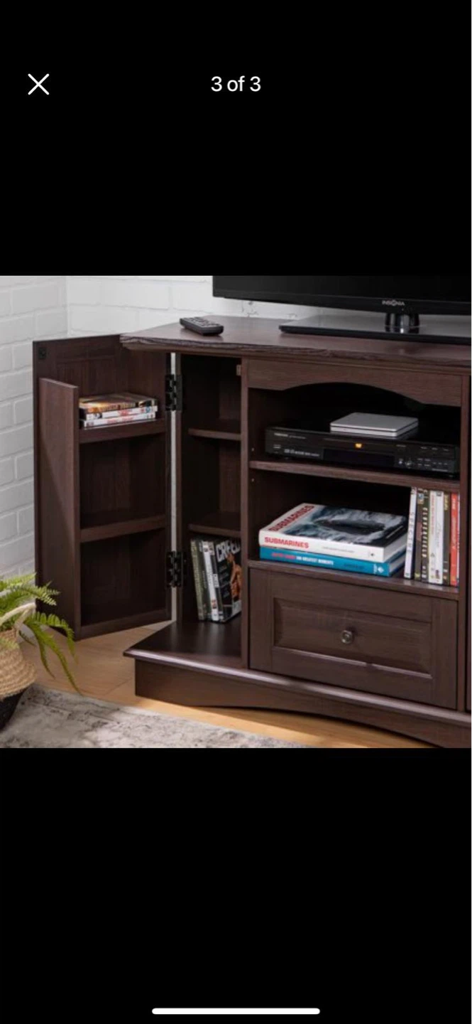 Brand New Dark Brown TV Stand with Storage