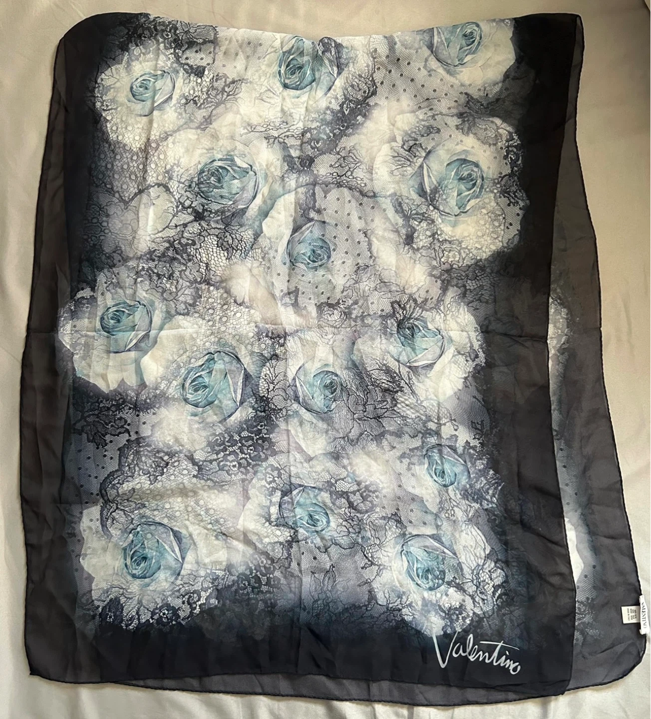 Authentic VALENTINO Silk floral scarf