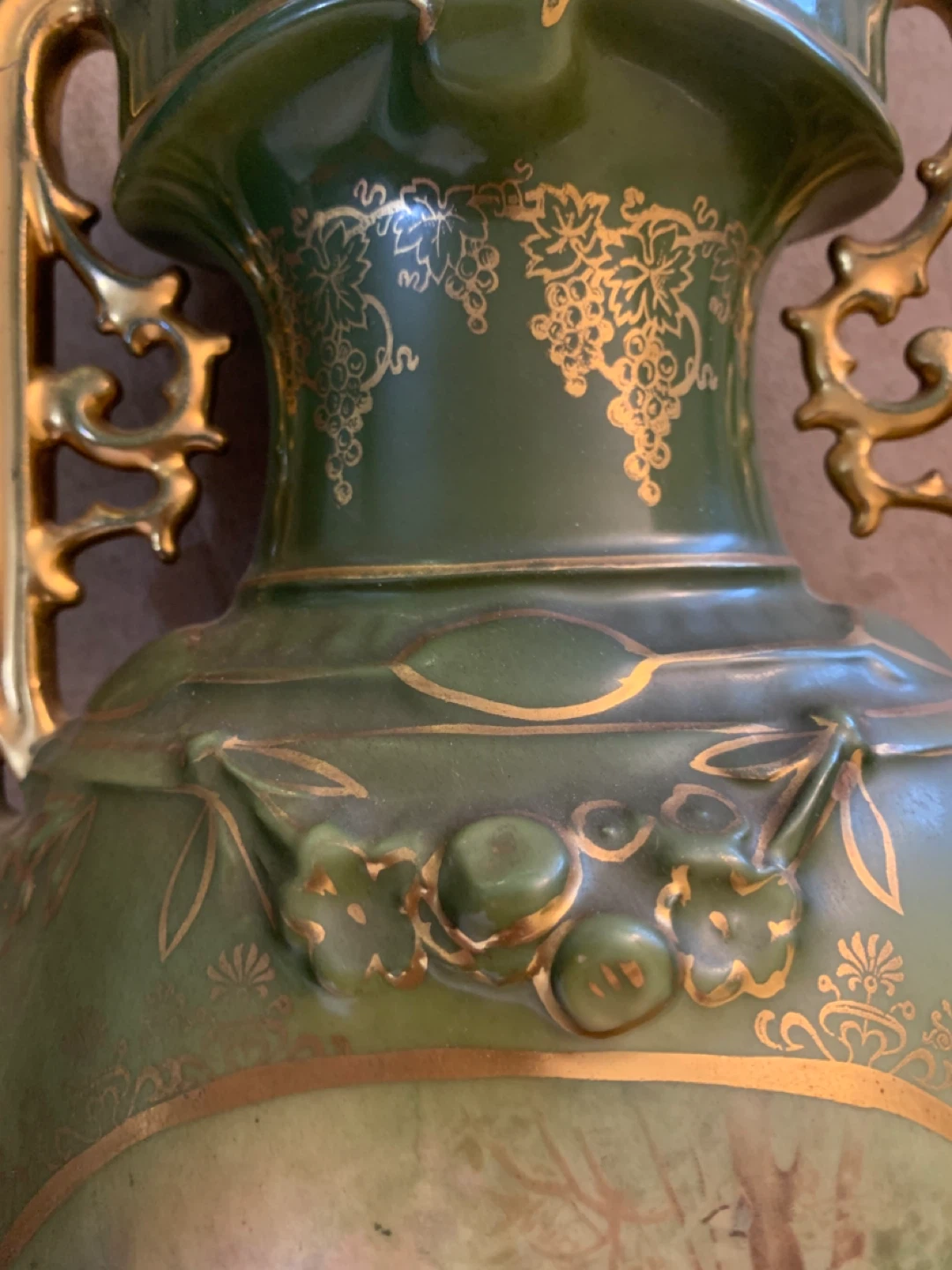 Porcelain Vase Gold by Victoria porcelain Viena(Wien) No.  183