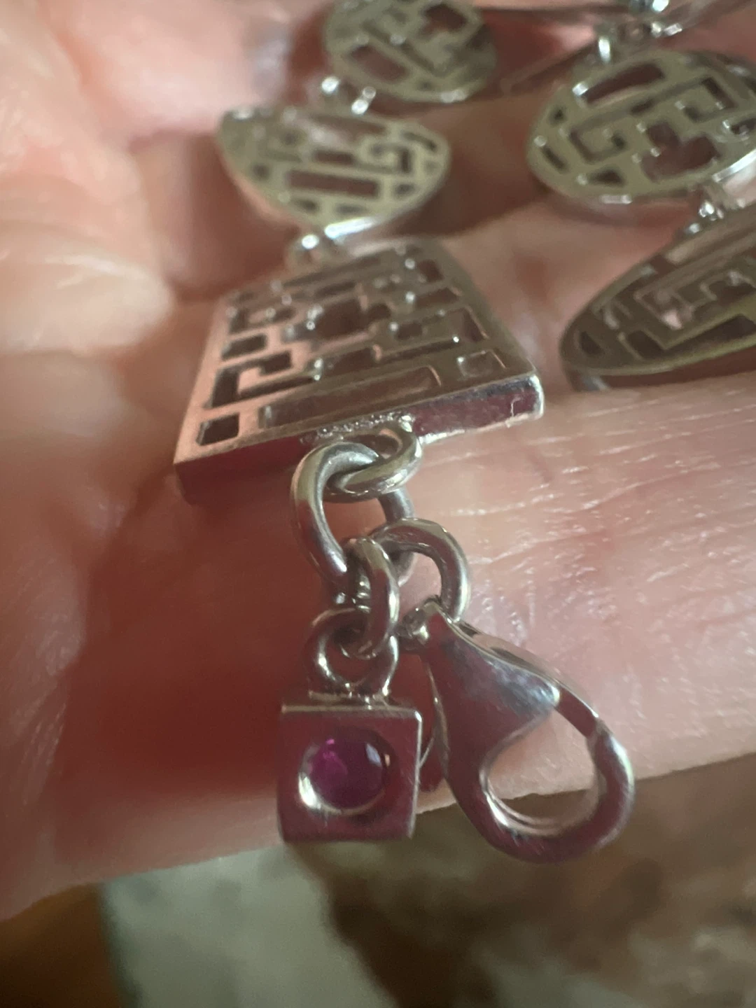 925 silver Bracelet with Ruby - photo 3