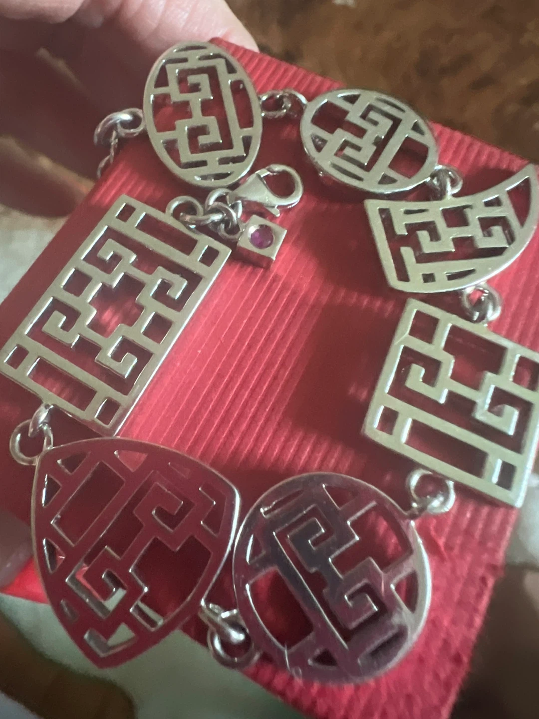 925 silver Bracelet with Ruby