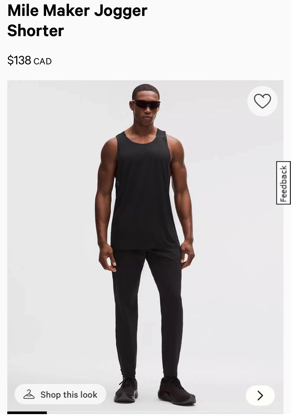 Lululemon Men’s Mile Maker Jogger Shorter Pants