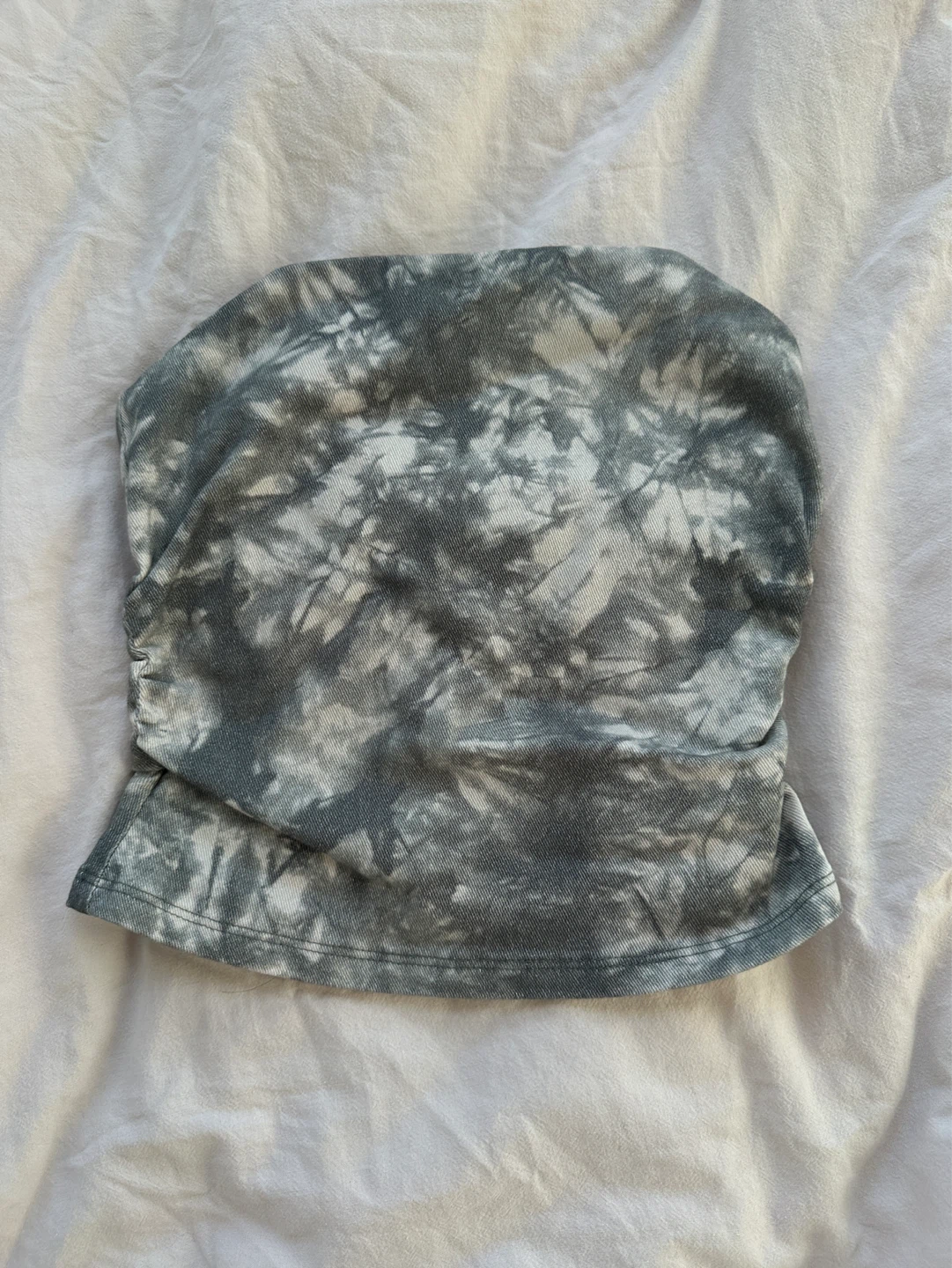H&M Grey Tie-Dye Bandeau Top