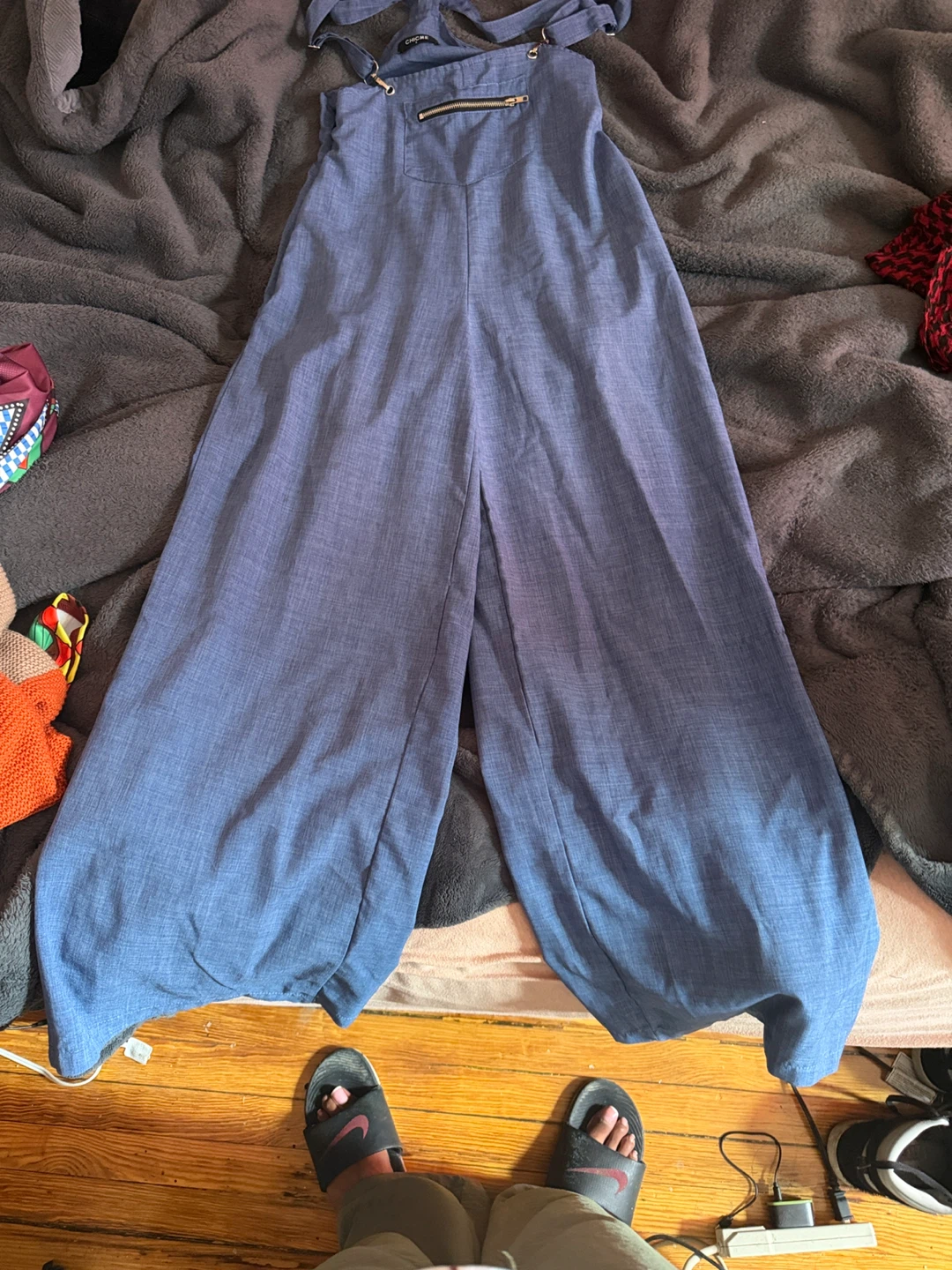 ChicMe Blue Wide Leg Jumpsuit