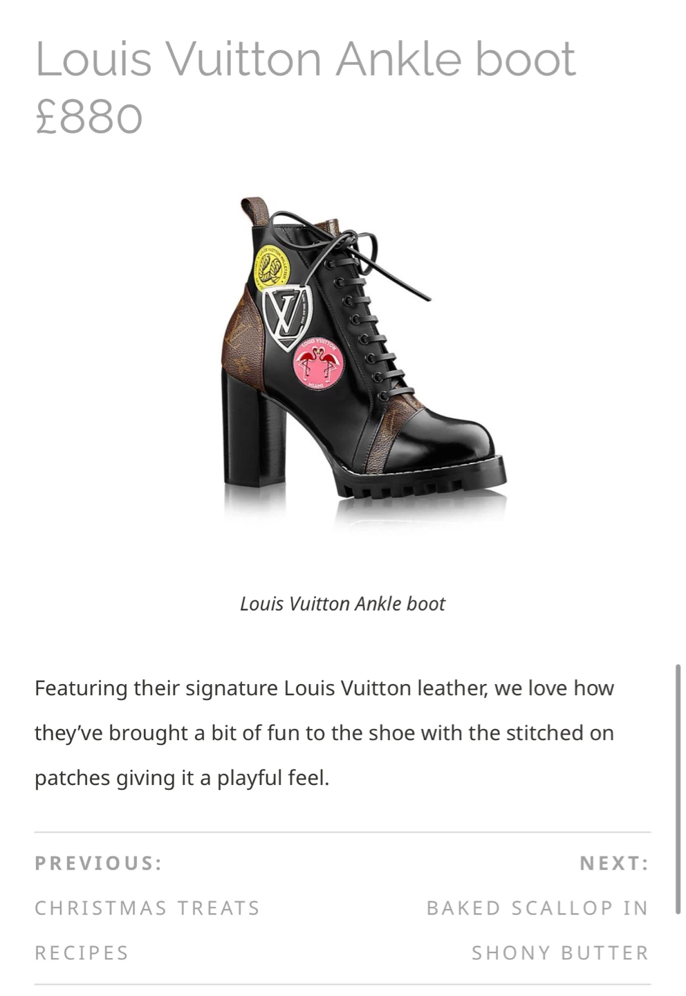 Louis Vuitton Black Patent Leather Lace-Up Boots - photo 2