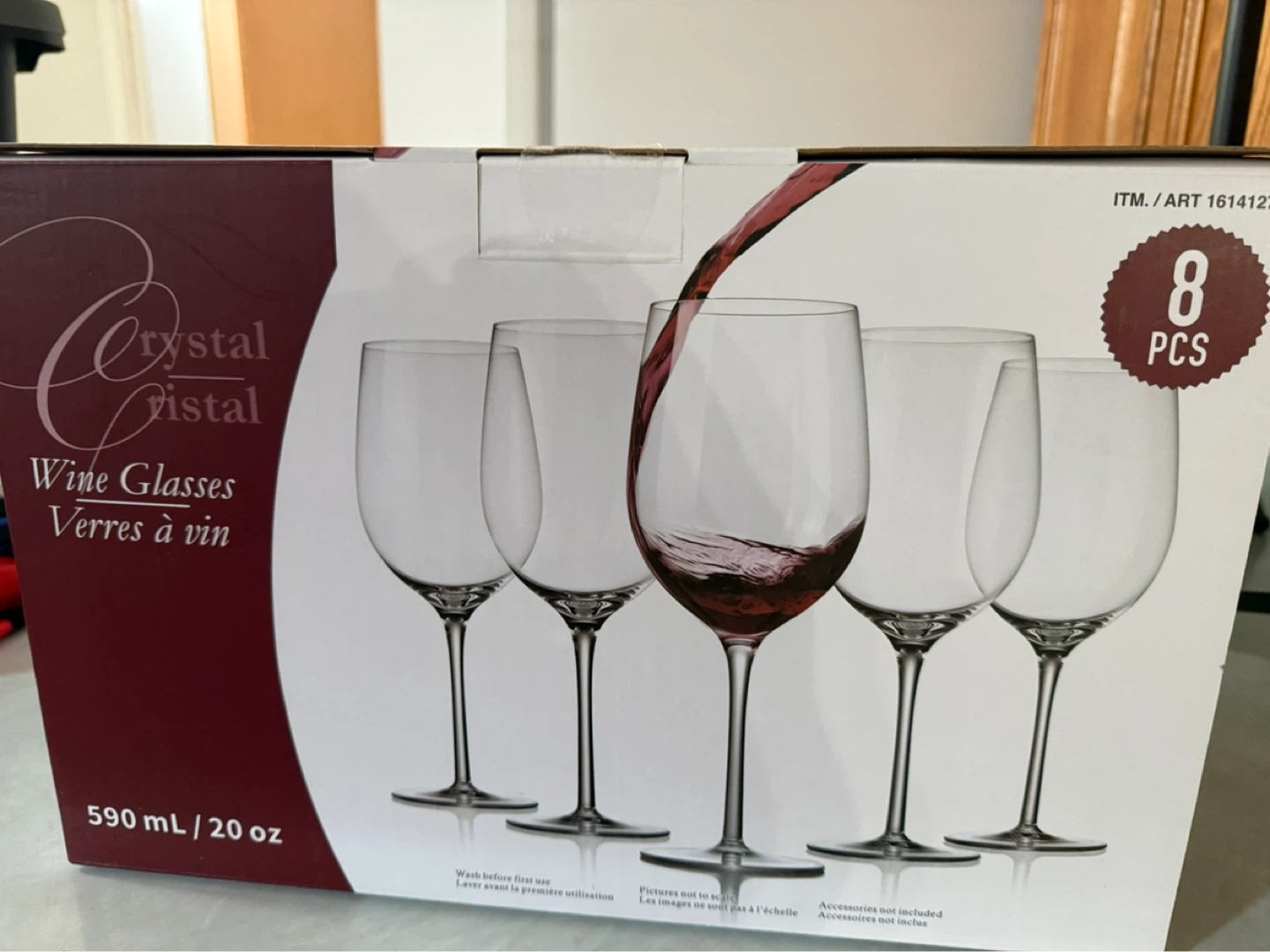 Crystal Vistal Wine Glasses - Set of 8