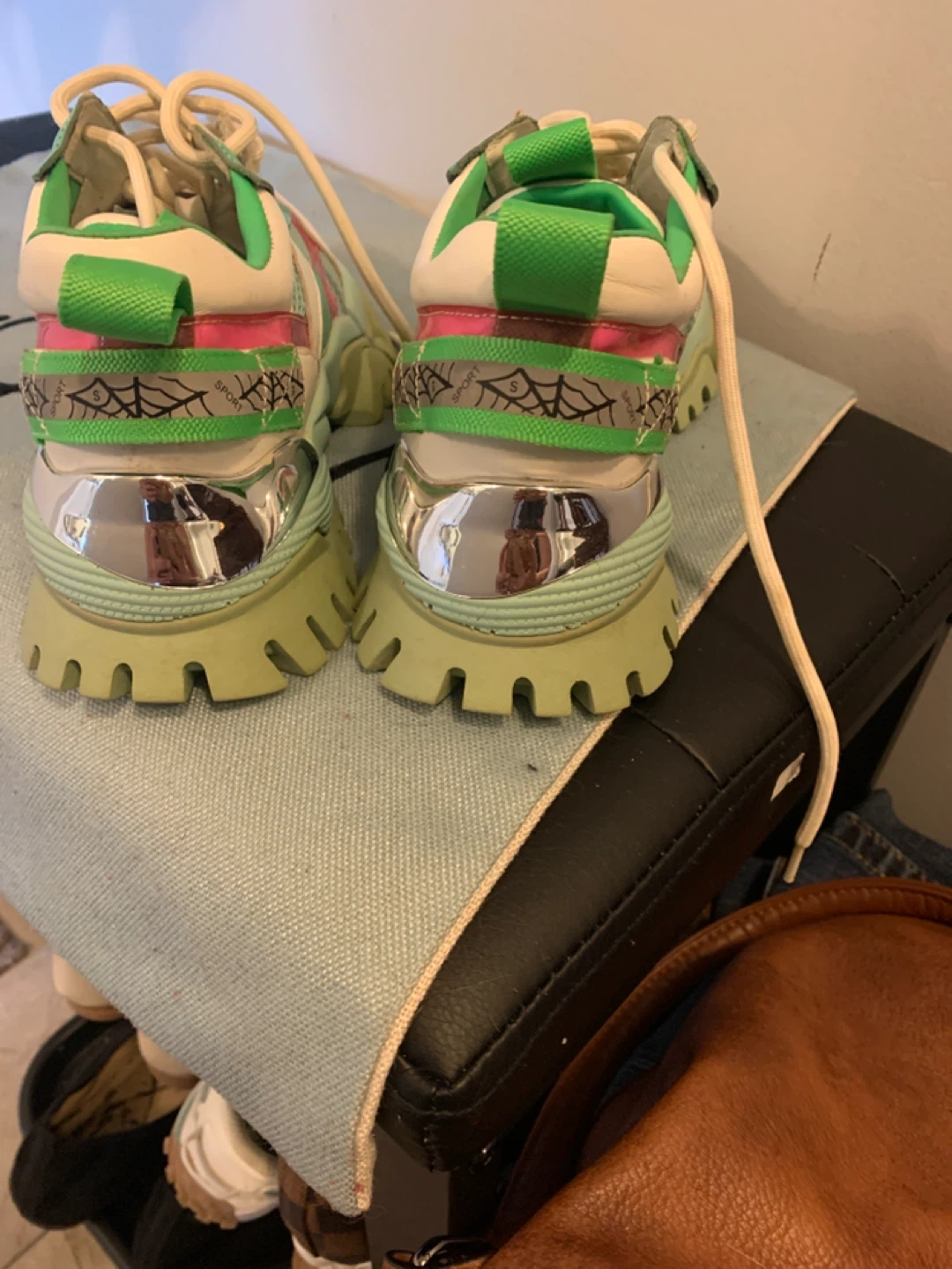 Women's Chunky Sneakers - made in Portugal Green/White - photo 2