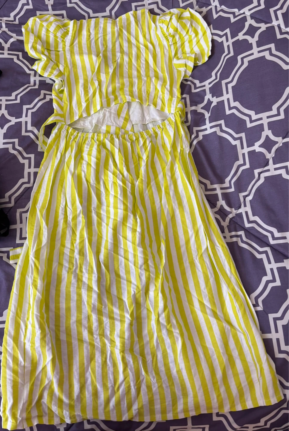 Yellow and white striped maxi dress - photo 2