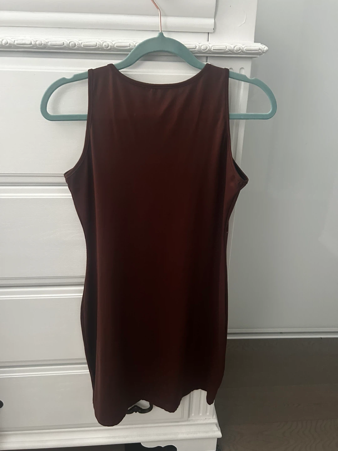 Brown Heart Print Tank Dress - SHEIN - photo 2