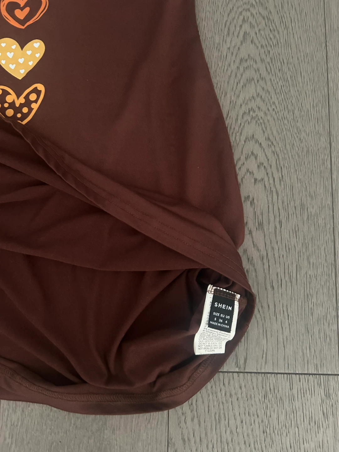 Brown Heart Print Tank Dress - SHEIN - photo 4