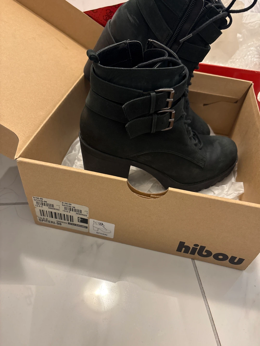 Hibou Women's Black Combat Boots Size 6.5 - photo 3