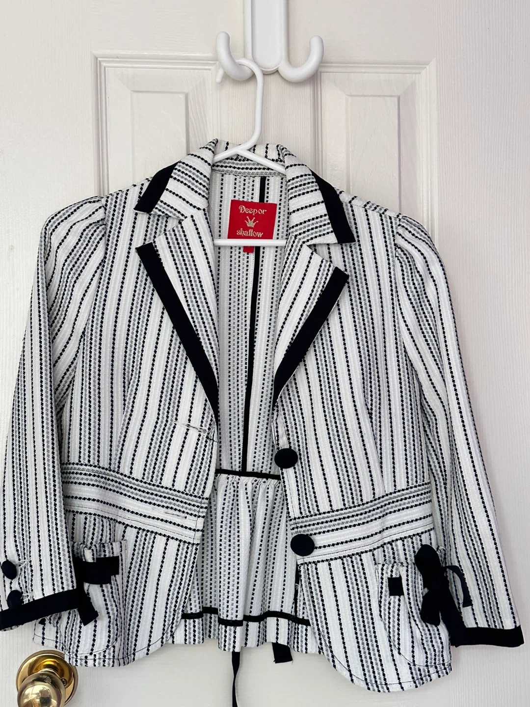 Deep or Shallow Striped Blazer - Size Small
