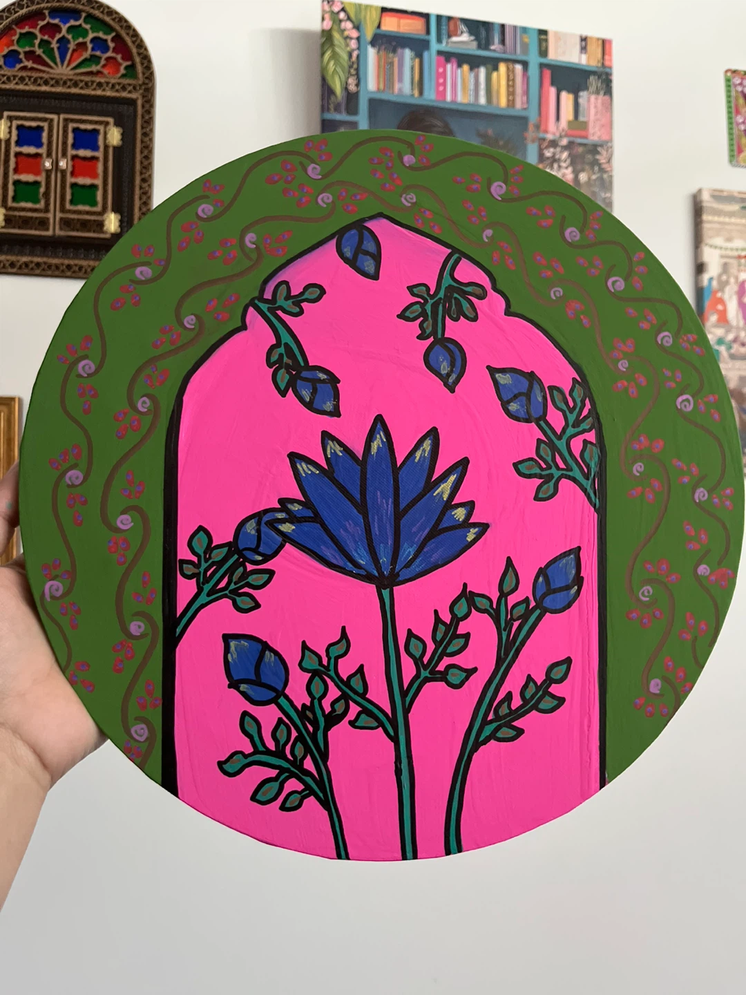 Hand-painted Round Wall Art