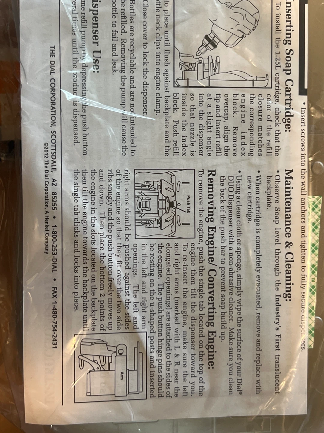 The Dial Corporation Soap Dispenser Cartridge Refill - photo 2