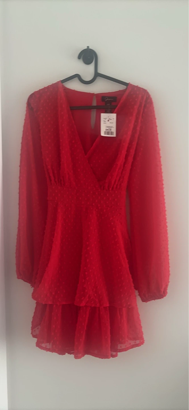 Gpana Red Textured Dress - Size S/P