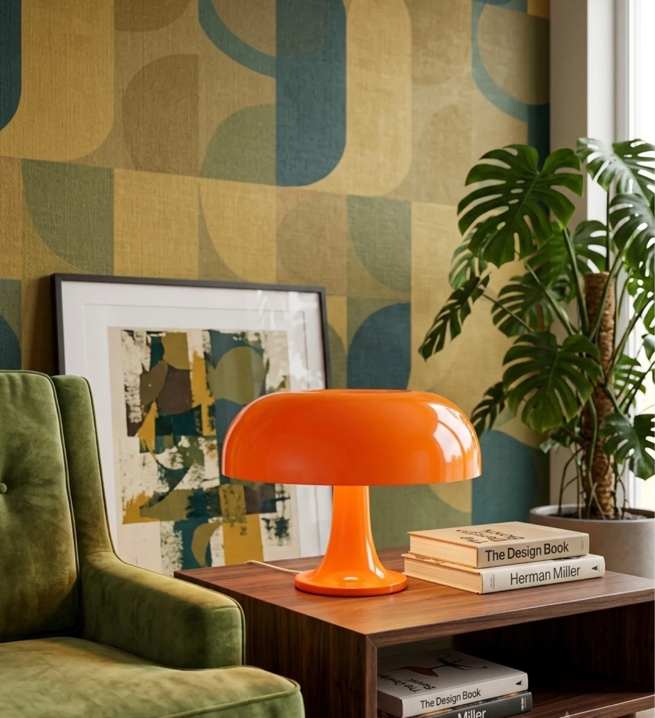 [Brand New] Retro Orange Mushroom LED Table Lamp