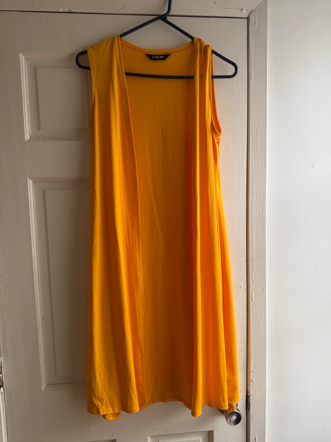 CHIC ME Orange Sleeveless Long Cardigan - photo 3
