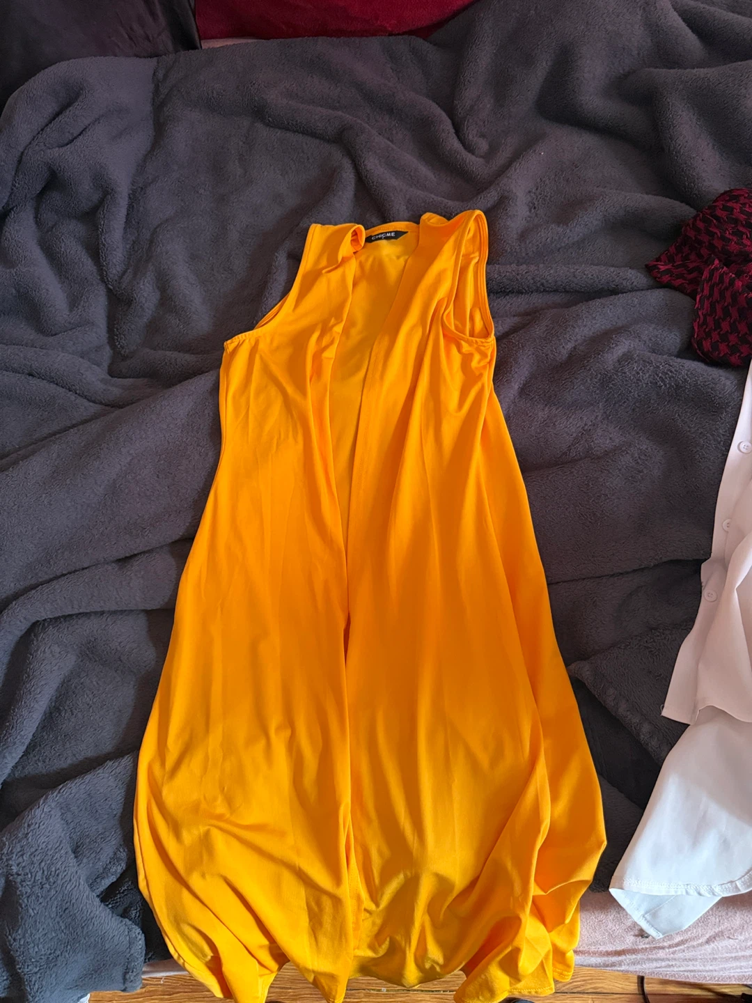CHIC ME Orange Sleeveless Long Cardigan - photo 2