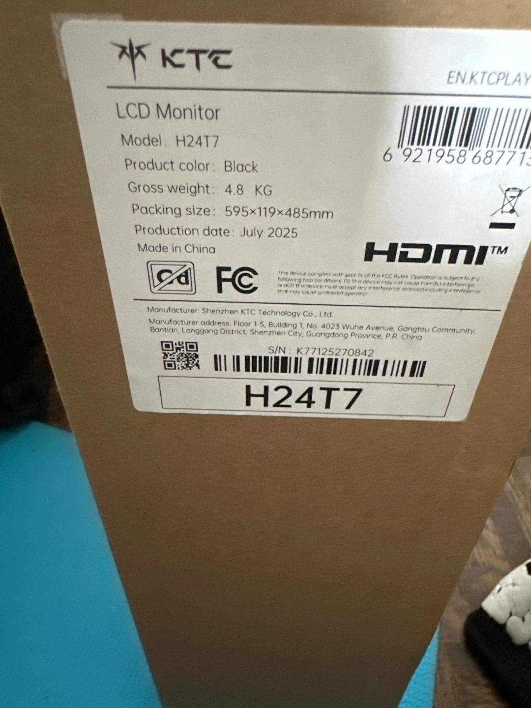 KTC LCD Monitor Model H24T7 - photo 3