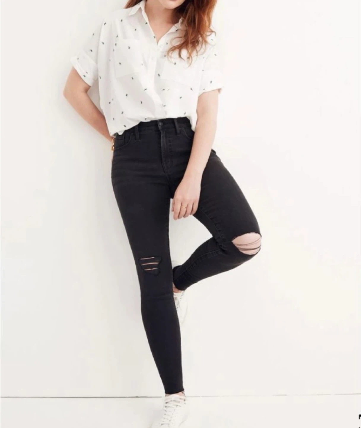 Madewell 9" High Riser Skinny Skinny Jeans Black Size 27