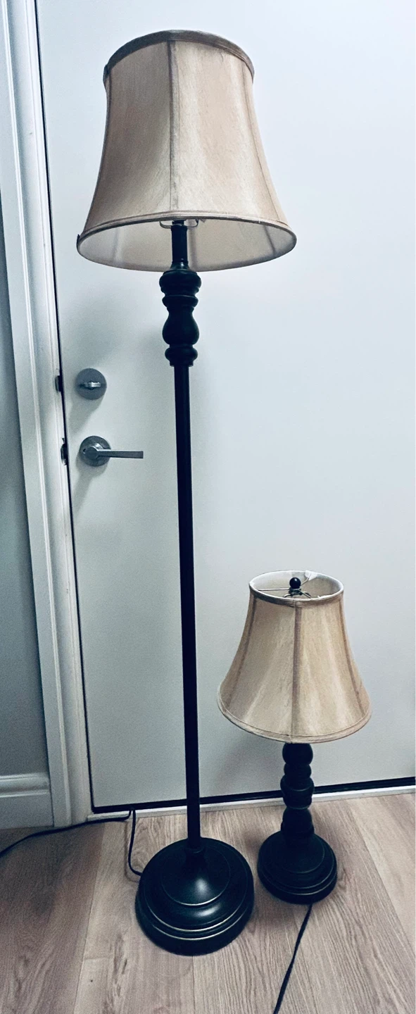 2-Piece Matching Lamp Set – Floor Lamp & Table Lamp