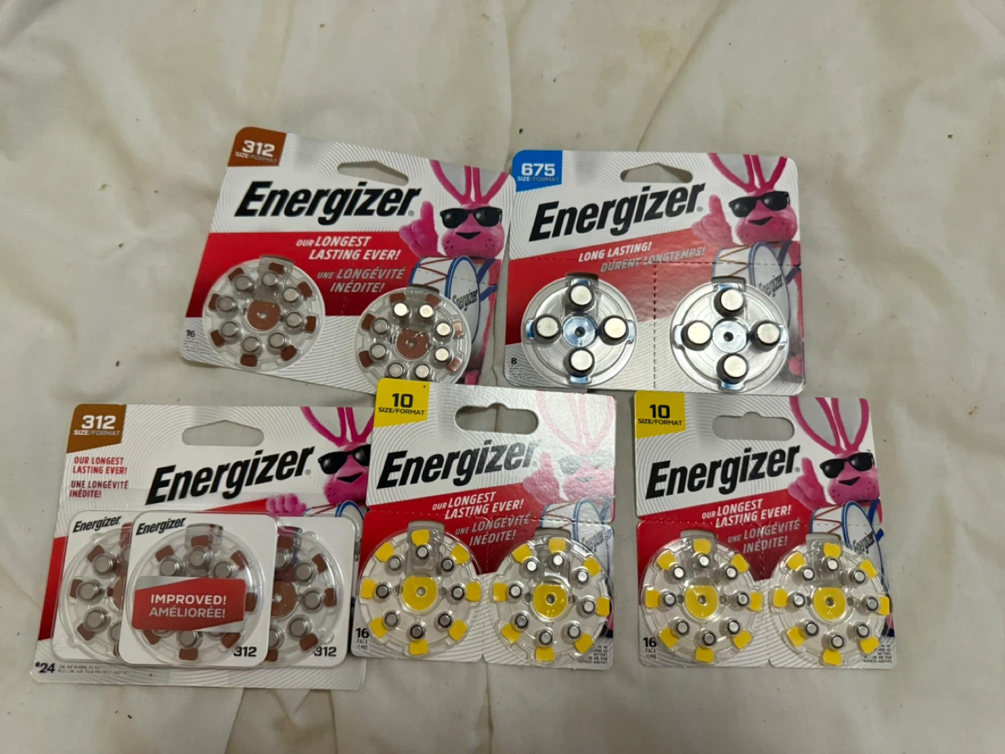 Energizer Hearing Aid Batteries (312, 10, 16, 675)