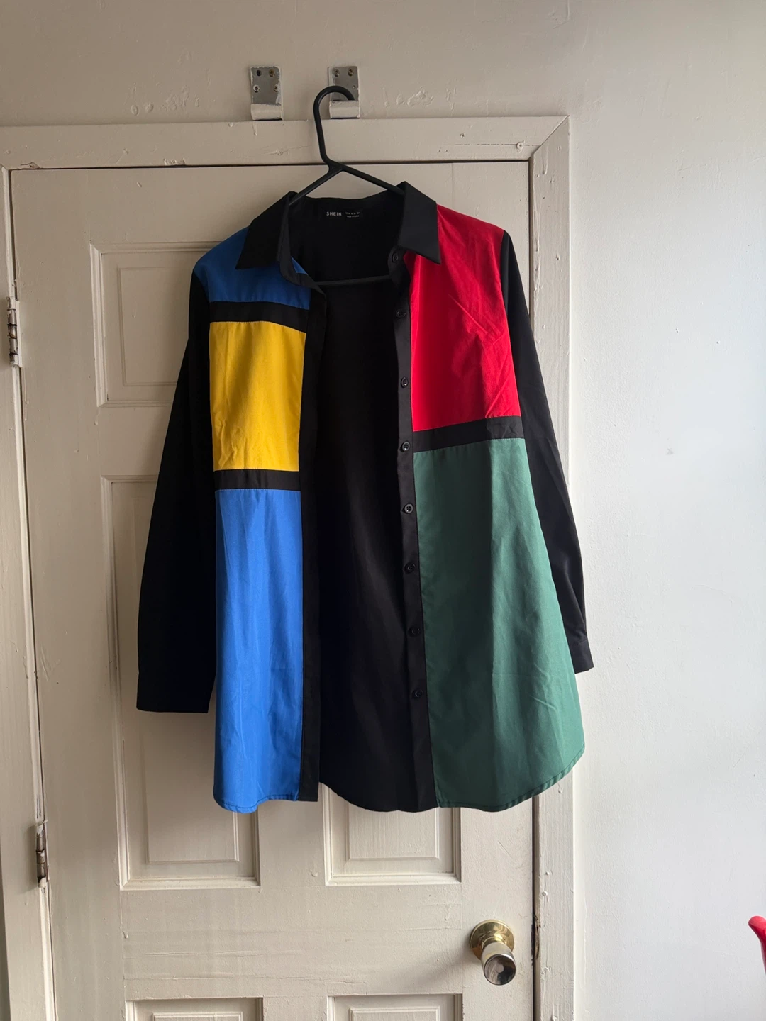 SHEIN Colorblock Long Sleeve Shirt