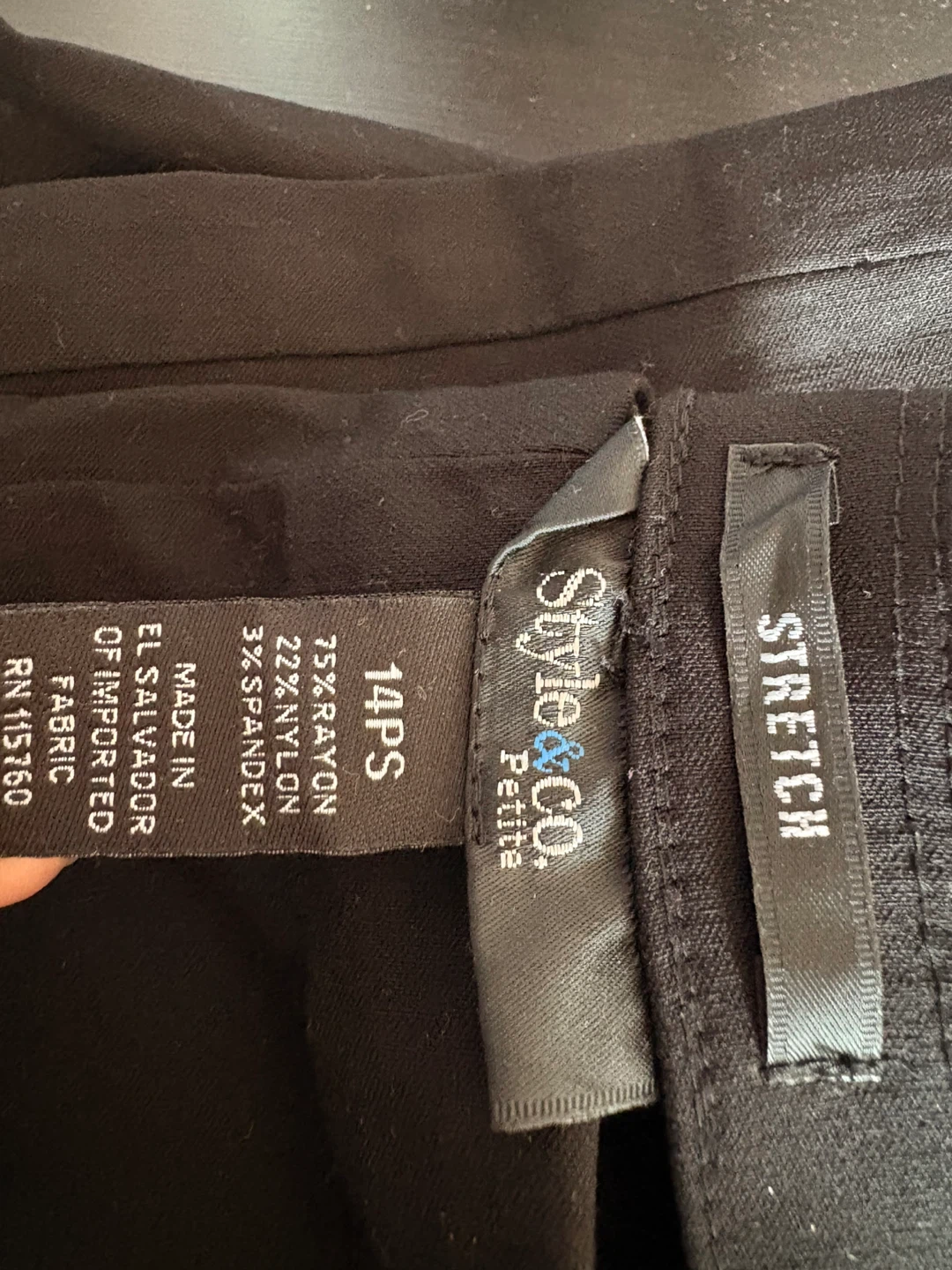 Style & Co Petite Black Stretch Pants Size 14PS - photo 3