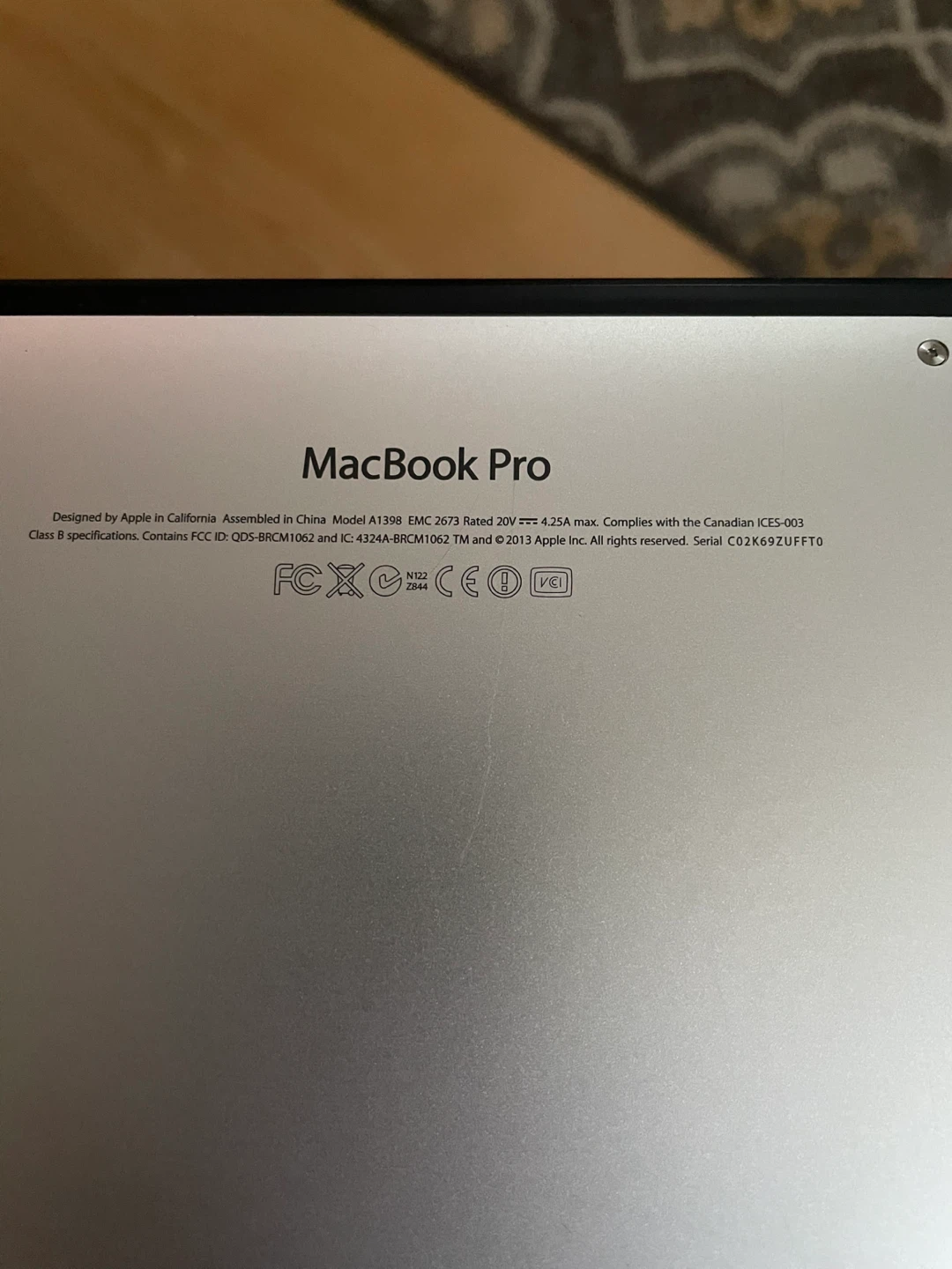 Apple MacBook Pro Laptop A1398 - photo 4
