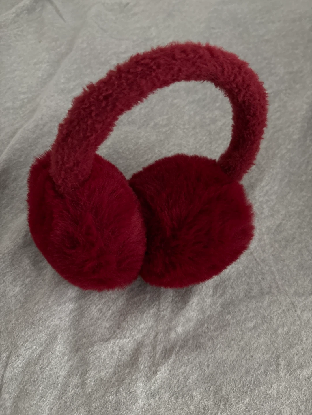 Plush Red Earmuffs