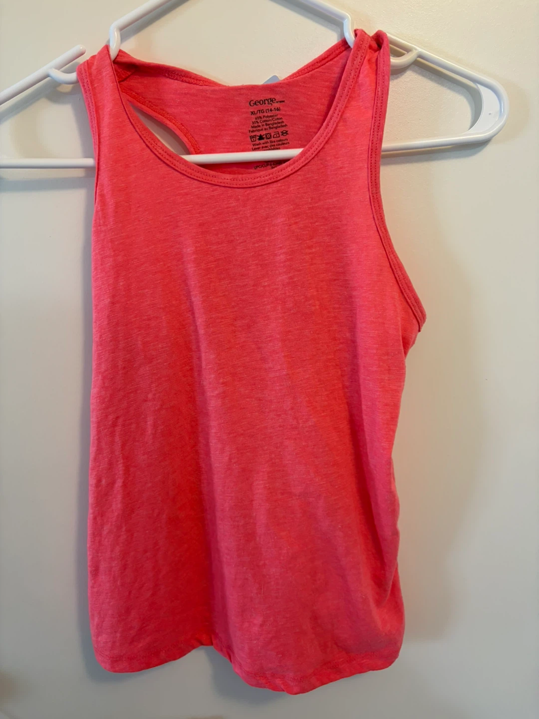 Girls George Tank Top - Hot Pink