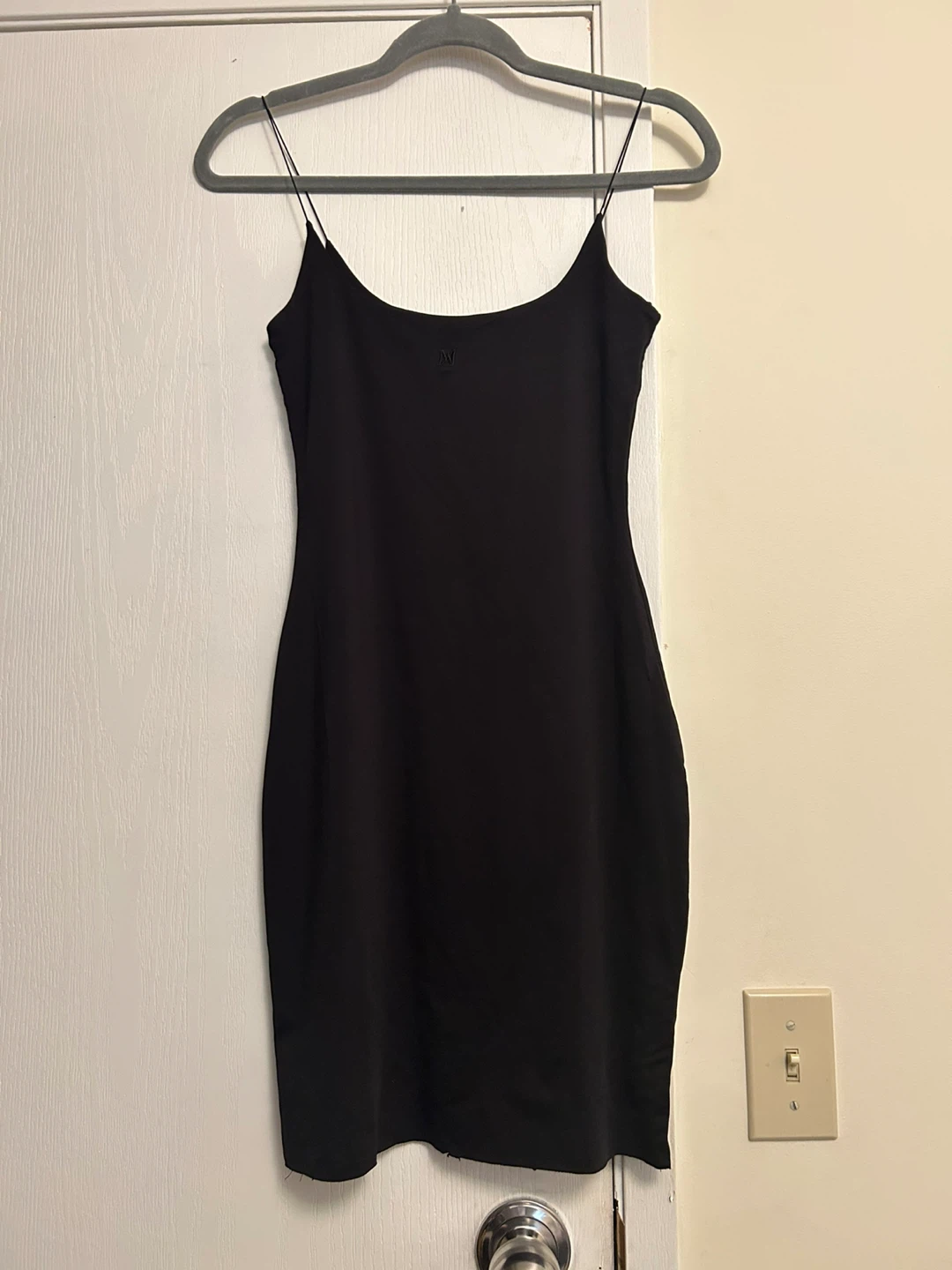 Meshki Black Spaghetti Strap Mini Dress