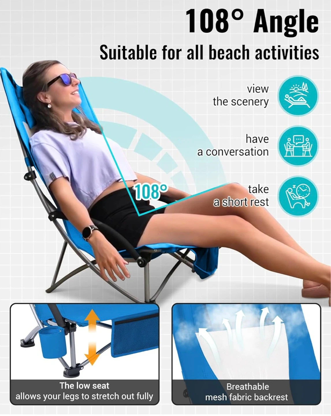 KingCamp High Back Beach Chair - photo 5