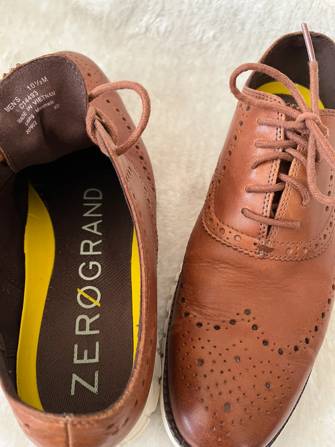 Cole Haan Zerogrand Wingtip Oxfords Leather Men's Size 10.5