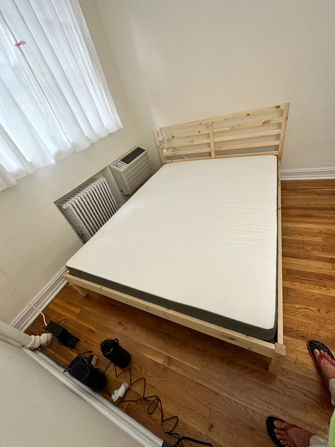 IKEA Tarva Pine Bed Frame and mattress together - photo 2