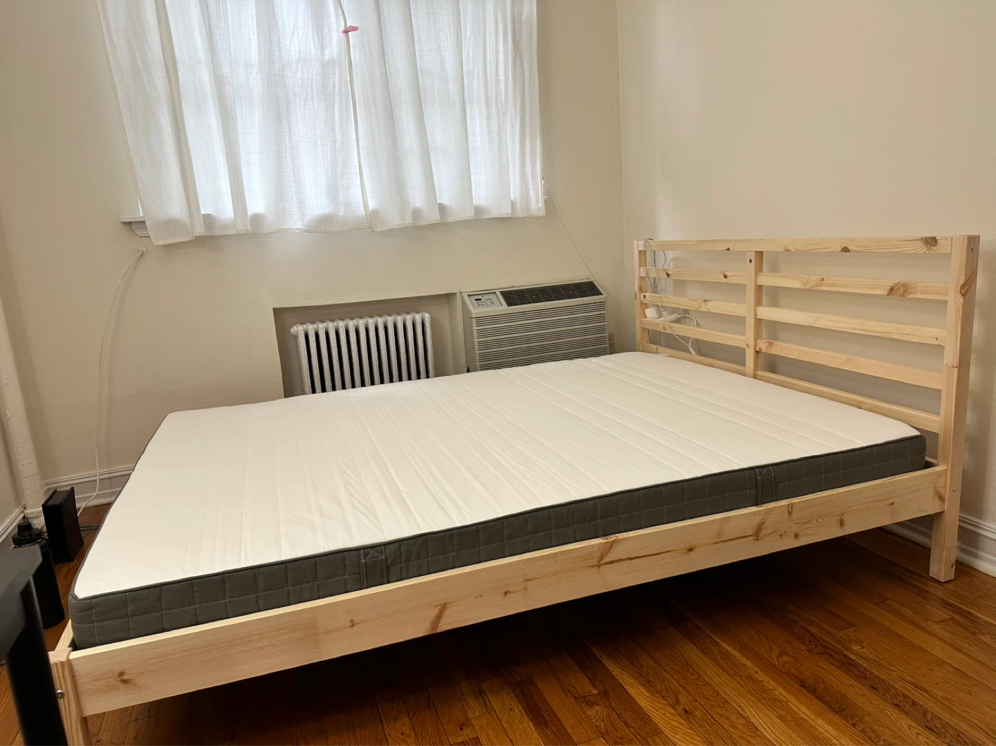IKEA Tarva Pine Bed Frame and mattress together - photo 3