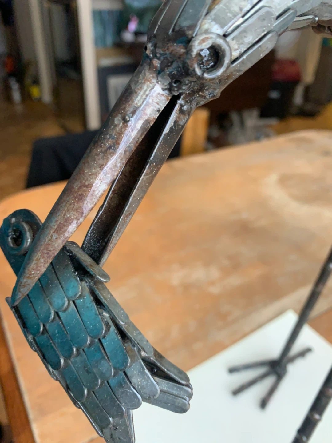 Metal Crane Sculpture - photo 2