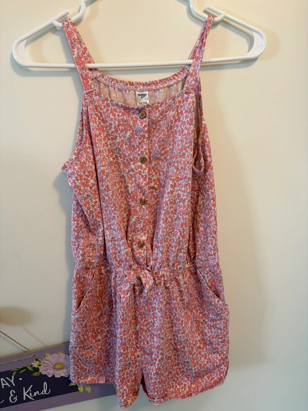 OshKosh B'gosh Girls' Pink Floral Romper