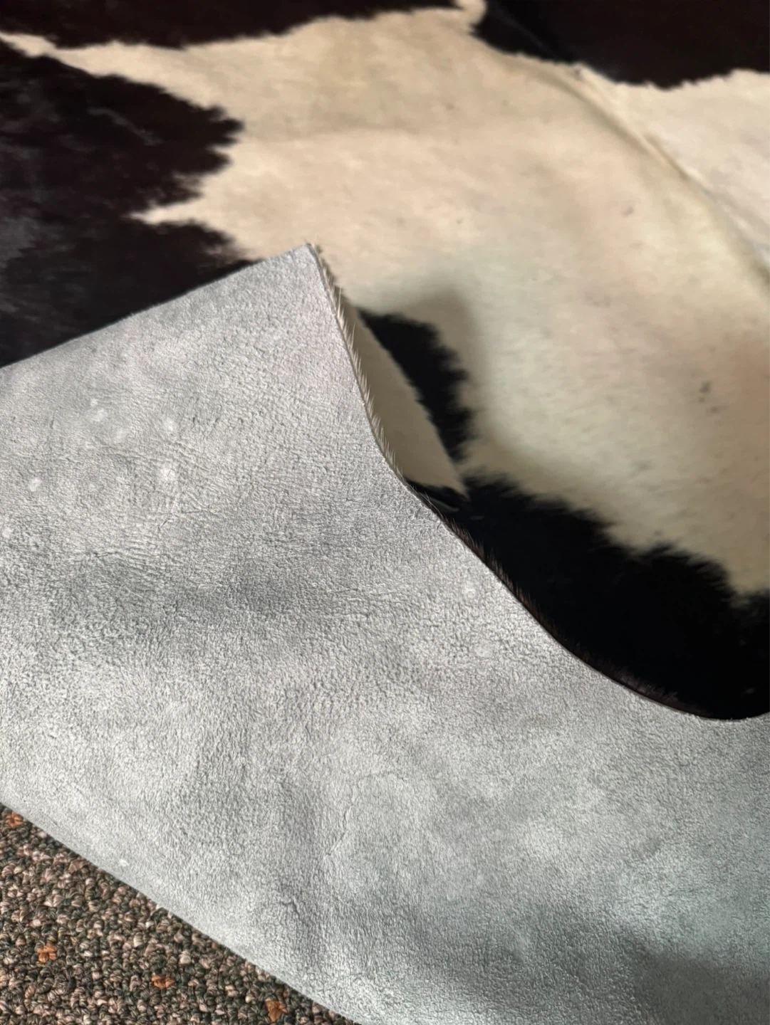 Black and White Genuine Cowhide Rug - photo 3