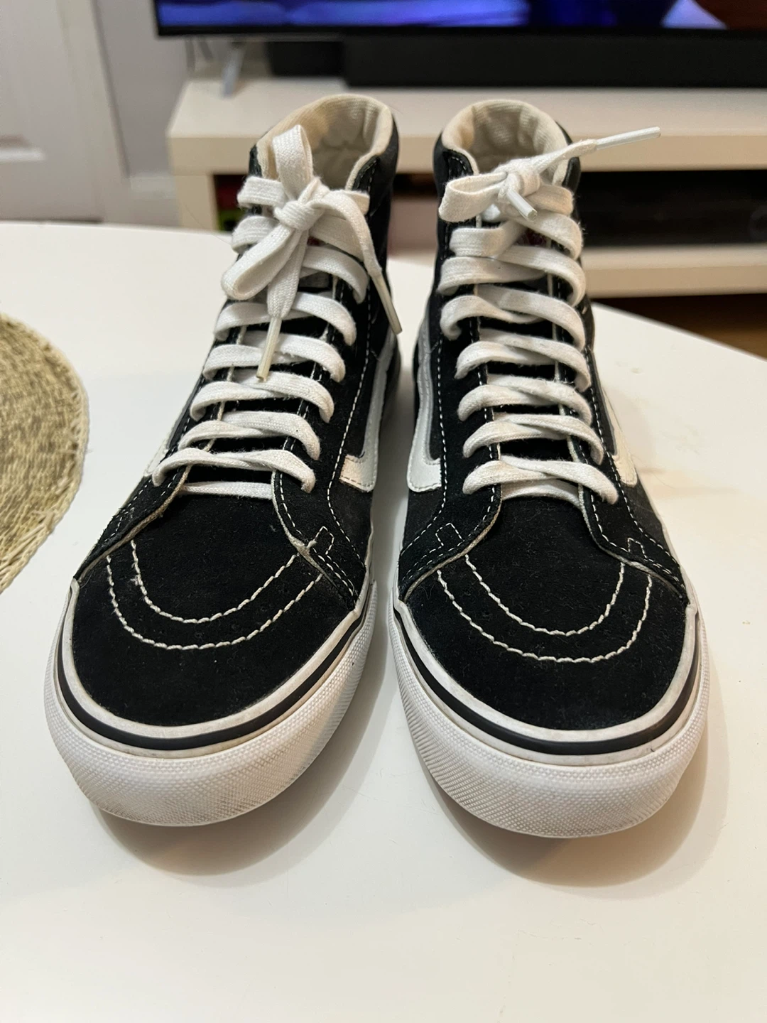Vans Sk8-Hi Black White Suede High Top Sneakers - photo 2
