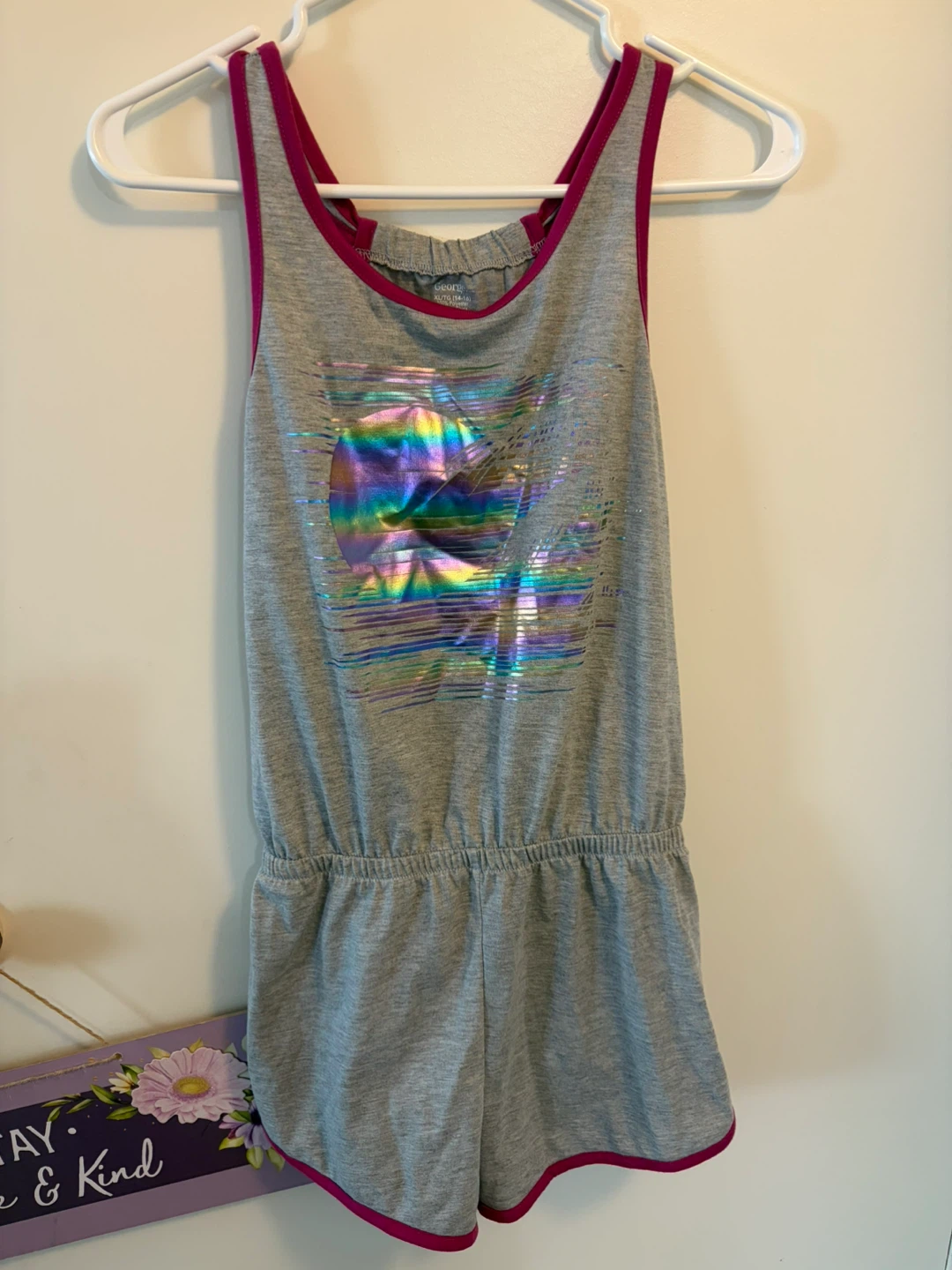 George Girls Grey Romper