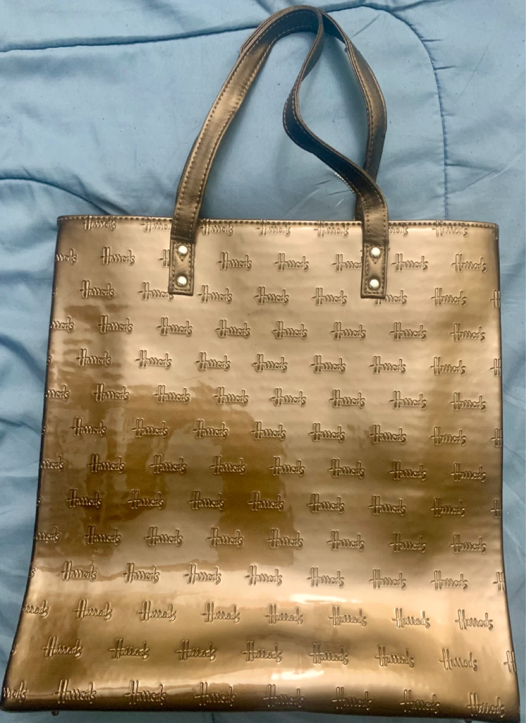 Harrods Tote Bag leather dark brown high fashion - photo 4